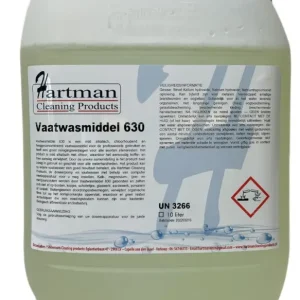 Gratis Retour 16300 - Vaatwas 630 vloeibaar vaatwasmiddel op basis van mild alkalisch en chloor voor vaatwasmachines 2 x 10 Liter