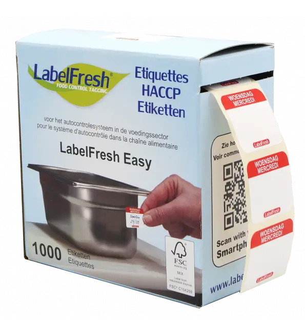 Direct Beschikbaar Labelfresh Easy 1000 etiketten (woensdag-mercredi)
