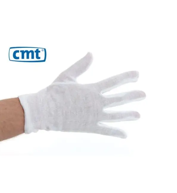 CMT Handschoen katoen wit S | 12 stuks Beperkt Aanbod