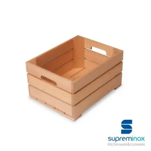 SupremInox Houten box met handvat 13x17x9cm Speciale Aanbieding
