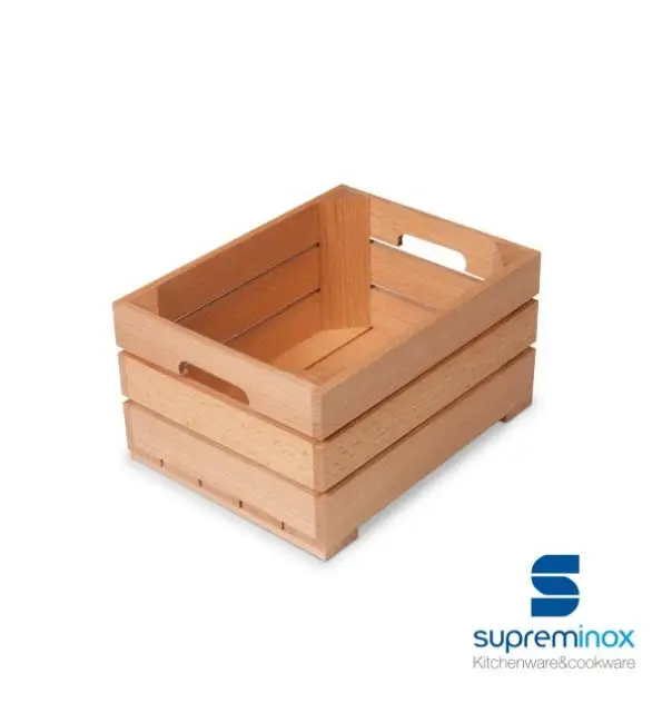 SupremInox Houten box met handvat 13x17x9cm Speciale Aanbieding