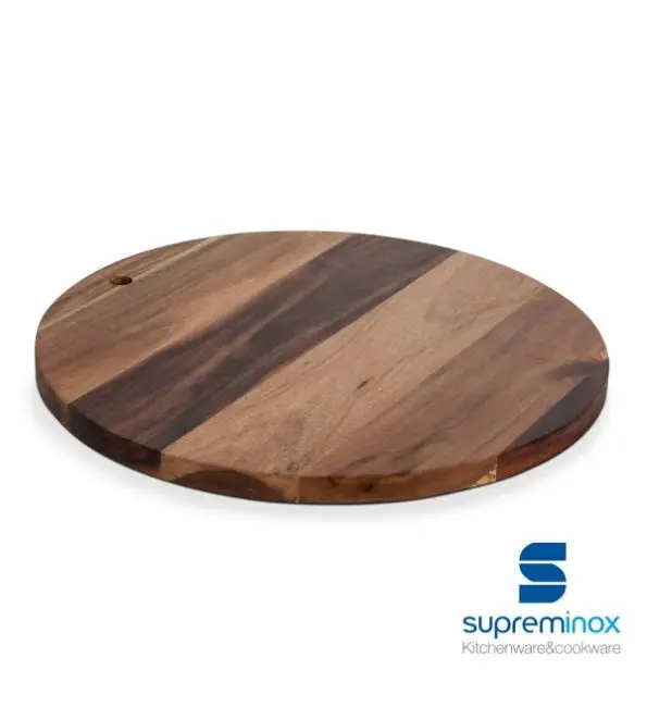 SupremInox Serveerplateau acaciahout rond 34cm Meest Verkocht