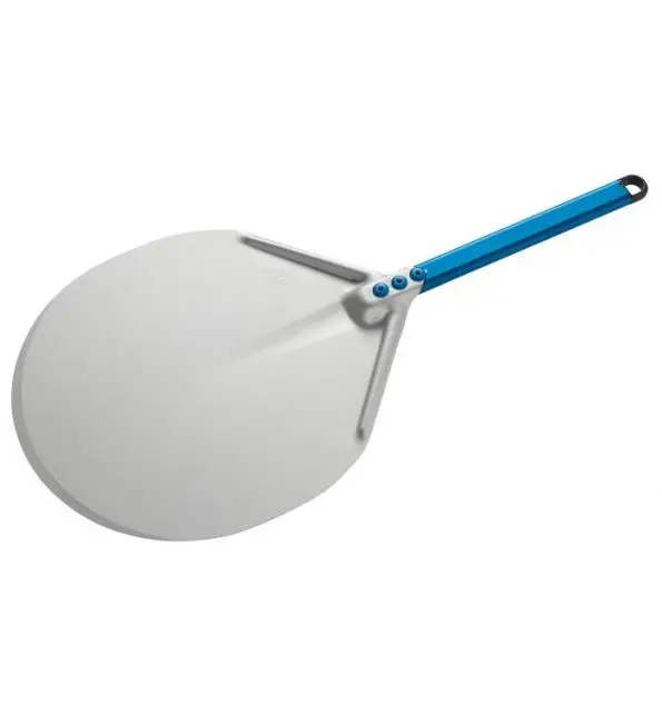 GI Metal Pizzaschep rond kort handvat Ø33x25cm Voordeelprijs
