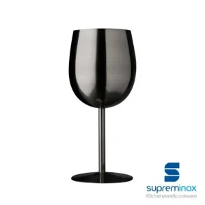 Gecertificeerd SupremInox Wijnbeker vintage mat grijs 330ml