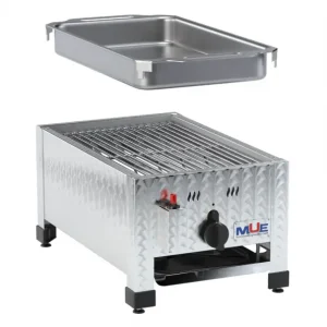 Bestseller MUE Gasgrill 1-brander tafelmodel + ijzeren pan