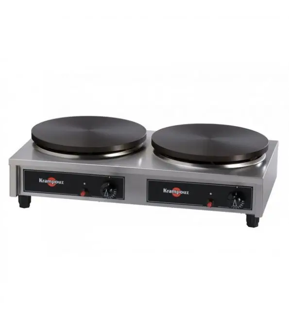 Krampouz dubbele pannenkoekplaat rond gas 2x7kW Ø40cm Korting