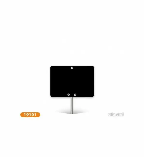 Etiq-Etal Etiket met inox prikker zwart 12x8cm | 10 stuks Gratis Retour