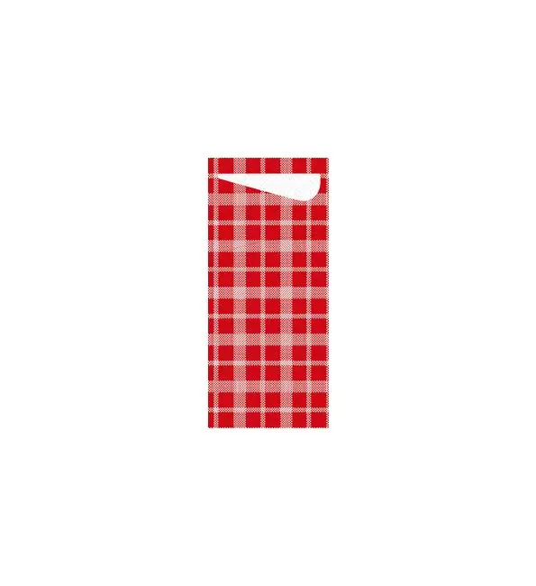 Duni Bestekzak Giovanni rood 8,5x19cm | 100 stuks Direct Verzonden