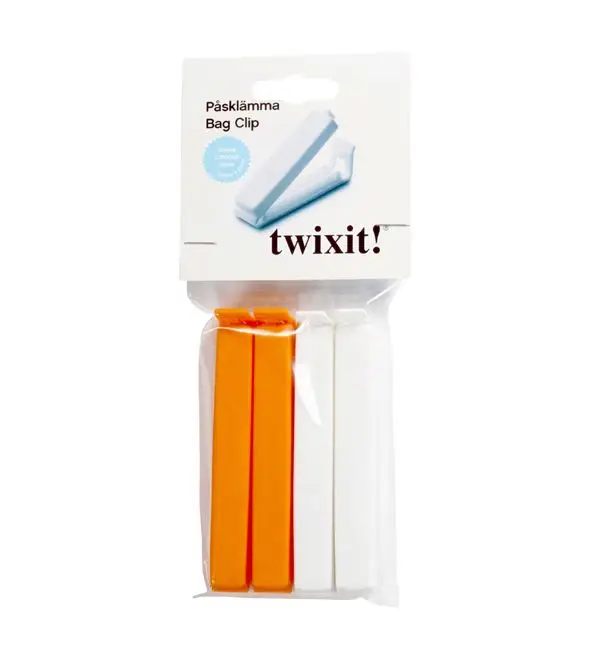 Bestseller Twixit Clips Large oranje-wit 11cm | 4 stuks