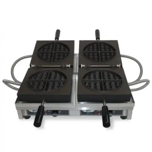 Speciale Aanbieding Wafelijzer Brusselse wafel rond dubbel 4x8