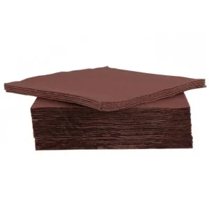 C&T Prof Servetten Textiel-Touch bruin 38x38cm | 40 stuks Finale Uitverkoop