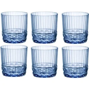 Uitverkoop Bormioli Rocco Tumbler Blauw America 370ml | 6 stuks