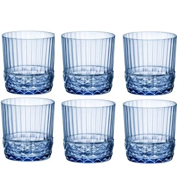 Uitverkoop Bormioli Rocco Tumbler Blauw America 370ml | 6 stuks