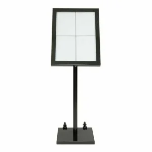 Express Levering Securit Menustaander display LED zwart 4xA4