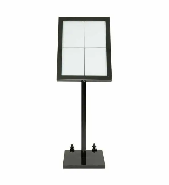 Express Levering Securit Menustaander display LED zwart 4xA4