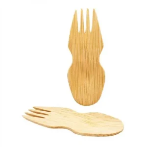 Weekendaanbieding Spork bamboe 9x3,2cm | 20 stuks