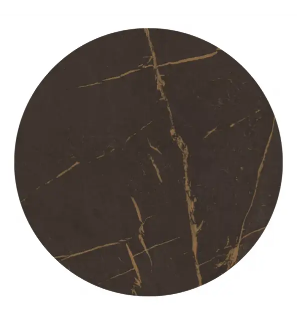 XSeat Tafelblad HPL Line Black Copper Marble Ø90cm Actieprijs