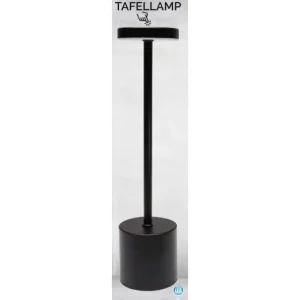 Veilige Betaling Tafellamp Led touch USB zwart 8x8xH34cm