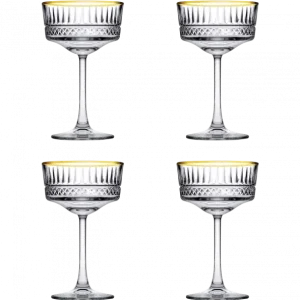 Pasabahce Champagnecoupe Elysia Gold 260ml | 4 stuks Bestseller