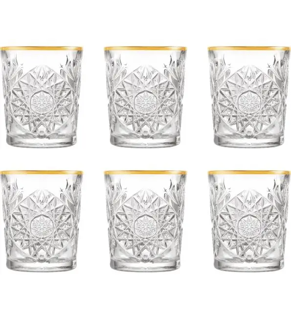 Merkproduct Onis Icon Tumbler gouden rand 350ml | 6 stuks