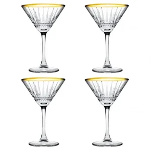 Express Levering Pasabahce Martiniglas Elysia Gold 220ml | 4 stuks