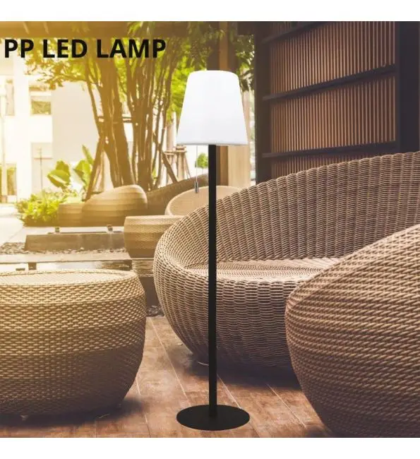 Stalamp LED PP zwart/wit H106cm Favoriet