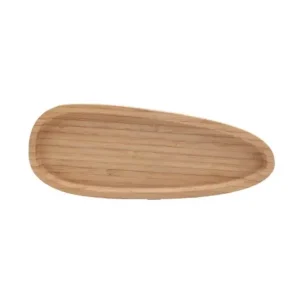 Plank ovaal bamboe 26x10cm Finale Uitverkoop