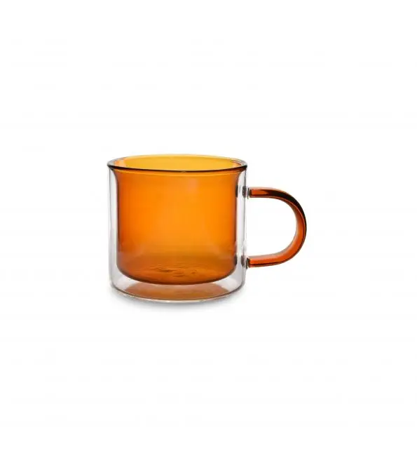 Tijdelijk Beschikbaar ONA Beker Liv dubbelwandig amber 270ml | 2 stuks