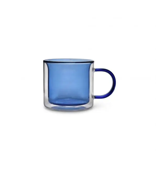 Koopje ONA Beker Liv dubbelwandig blauw 270ml | 2 stuks