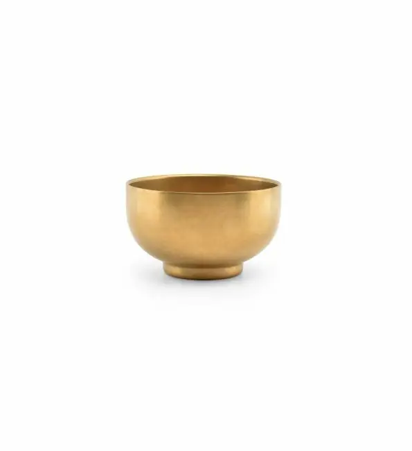F2D Kom Host dubbelwandig vintage goud 12x7cm Uitverkoop