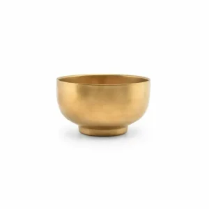 Rechtstreeks Van De Fabrikant F2D Kom Host dubbelwandig vintage goud 13x7,5cm