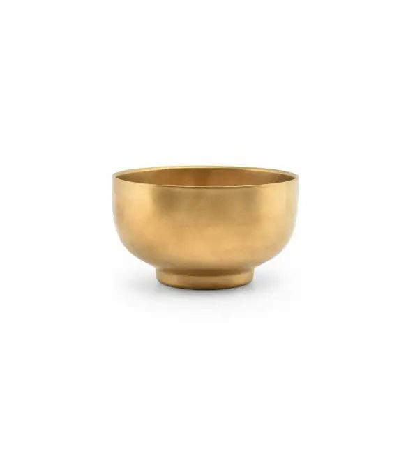 Rechtstreeks Van De Fabrikant F2D Kom Host dubbelwandig vintage goud 13x7,5cm