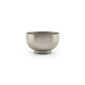 Express Levering F2D Kom Host dubbelwandig vintage zilver 12x7cm