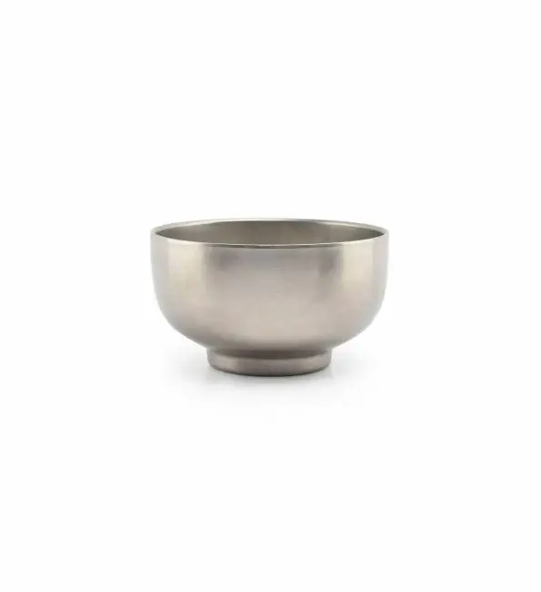 Express Levering F2D Kom Host dubbelwandig vintage zilver 13x7,5cm
