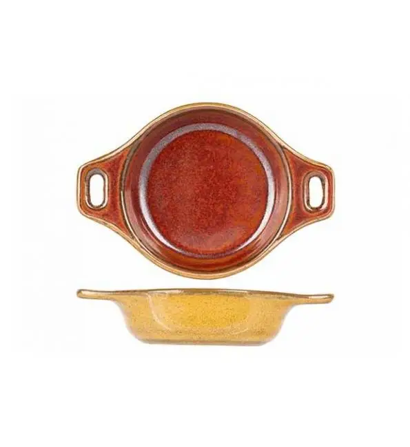 Exclusieve Aanbieding Proof Elements Mustard Aperoschaaltje met handvaten 9,4x6,6xH2,9cm