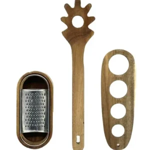 Beste Prijs Pastamaker set acaciahout 3-delig
