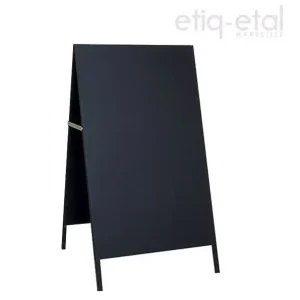 Etiq-Etal Krijtstoepbord metaal leisteen zwart 62x81x117cm Direct Verzonden