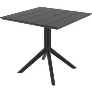 Lage Kosten Tafel Outdoor Paris zwart 80x80cm
