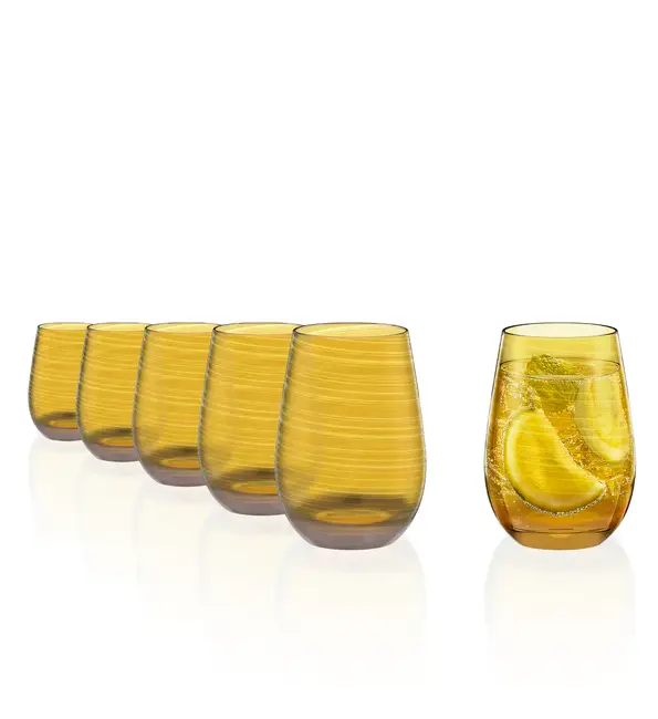 Stölzle Tumbler Twister amber 465ml | 6 stuks Meest Verkocht