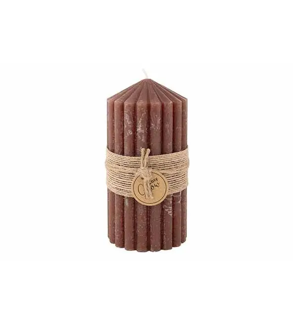Shop Nu Cosy@Home Kaars ribble bruin 60h 7x7xH14cm