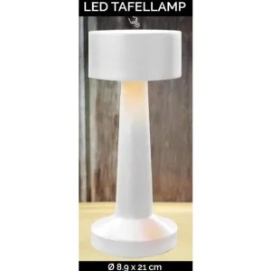 LED Tafellamp Touch mat wit Ø8,9x21cm Rechtstreeks Van De Fabrikant