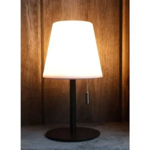 Tafellamp PP mat zwart/wit Ø10x20cm Beste Prijs