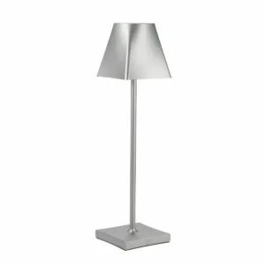 Bestel Nu Etere Tafellamp LED draadloos zilver 13x13xH30cm