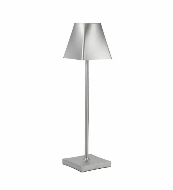 Bestel Nu Etere Tafellamp LED draadloos zilver 13x13xH30cm