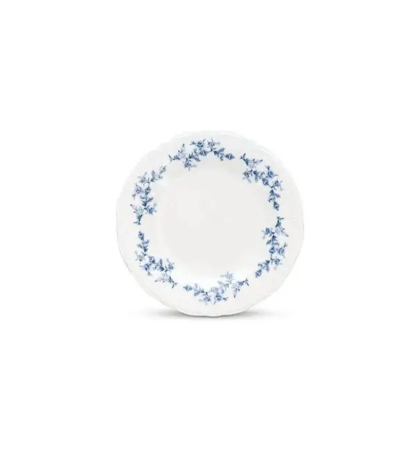 Koop Online BonBistro Plat Bord Retro blue flower 20,5cm