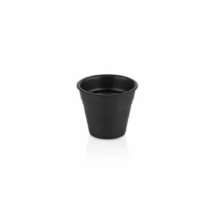 Potje/emmertje melamine zwart 140ml 7,5xH6,5cm Beperkte Voorraad