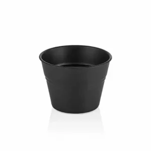 Hoge Kwaliteit Potje/emmertje melamine zwart 1100ml 15xH11cm