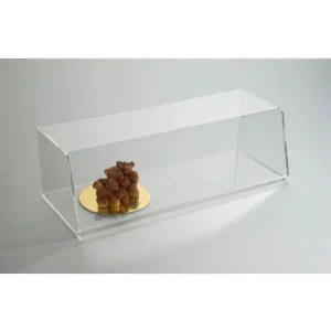 Toonbankstaander gesloten plexi 100xH25cm Shop Nu