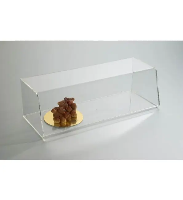 Toonbankstaander gesloten plexi 100xH25cm Shop Nu