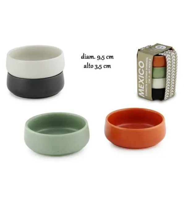 Kom Mexico multicolor Ø9cm | 4 stuks Meest Verkocht